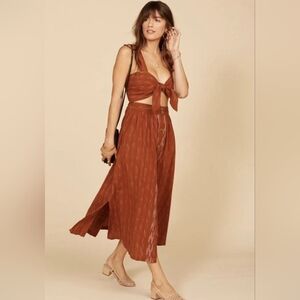 Free People Terracotta Textured Dress (100%Cotton)